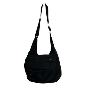 LLBean Black Nylon Crossbody Bag Mesh Pocket Adjustable Strap LLB#0XN02